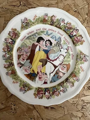 Buy Rare Aynsley Disney Snow White & Seven Dwarfs & Prince Fine Bone China Plate 7” • 9.50£