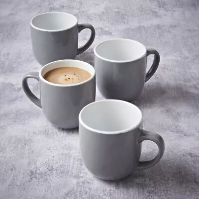 Buy Glossy Set Of 4 Tea Coffee Mugs Cups Kitchenware Quality Stoneware Hot Drink Mug • 12.90£