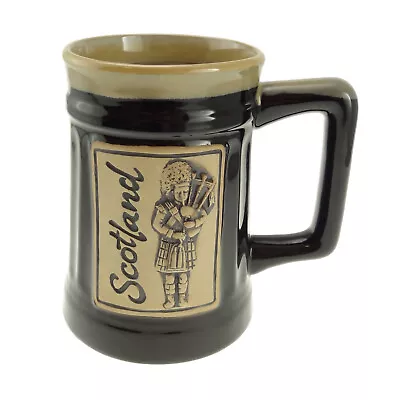 Buy Stoneware Beer Mug With Piper Design - Scottish Gift - Various Colors • 17.99£