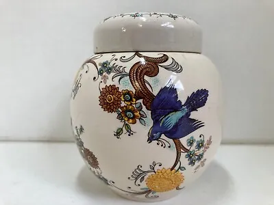 Buy Vintage Sadler Porcelain Ginger Jar With Lid Painted Birds & Floral • 12.99£