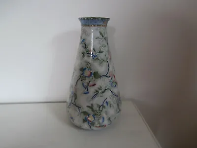 Buy Antique S. Hancock & Sons Corona Ware 'rosetta' Floral Chintz Tall Vase 10 Inch • 59£