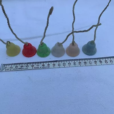 Buy Vintage 1950s Frosted Bells Christmas Decorations Pipe Cleaners • 10£