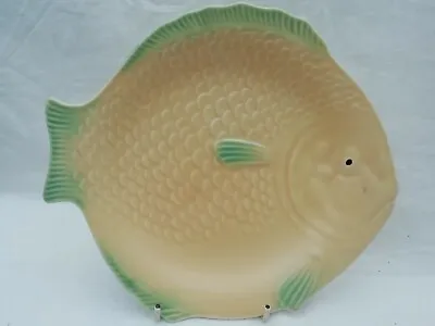 Buy Vintage Shorter And Son Art Deco Fish Plate Yellow & Green Raised Scales • 15£