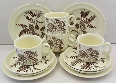 Buy Royal Victoria Wild Country Plates Cups & Saucer Fern Pattern Set 4  Retro/80s • 21.95£