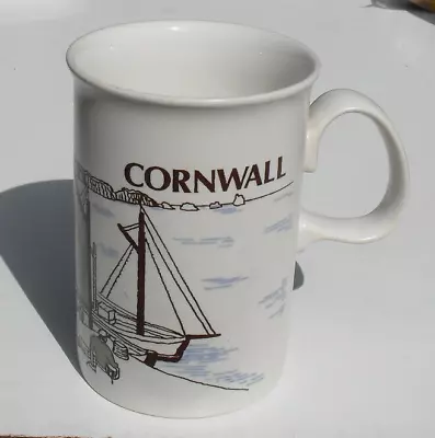Buy Vintage Dunoon Mug Cornwall Sailing Fishing Boats Fishermen Made In Scotland VGC • 13.99£