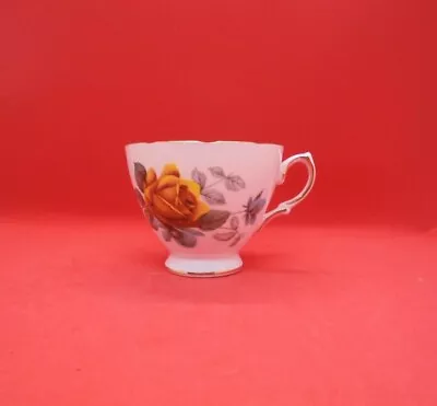Buy Royal Vale Teacup Yellow/Orange Roses & Blue Flowers Pattern 8215 • 8.53£