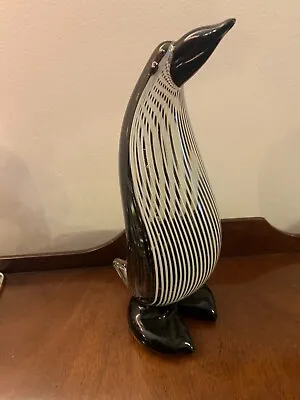 Buy Dino Martens Vintage Fratelli Toso Murano Style Art Glass Penguin 10.5 In • 68.50£