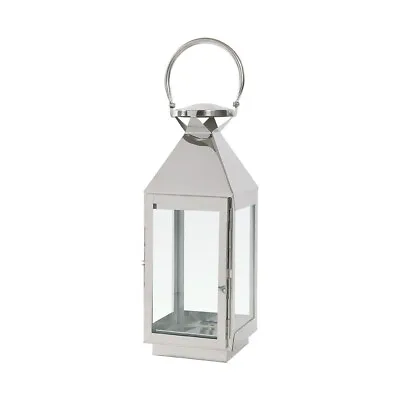 Buy Garden Metal Candle Holder Outdoor Hanging Lanterns Hurricane With Glass Door • 20.99£