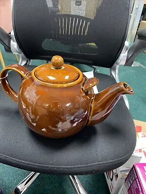 Buy London Pottery Globe 10 Cup Teapot Rockingham Brown *BROKEN LID* • 15£