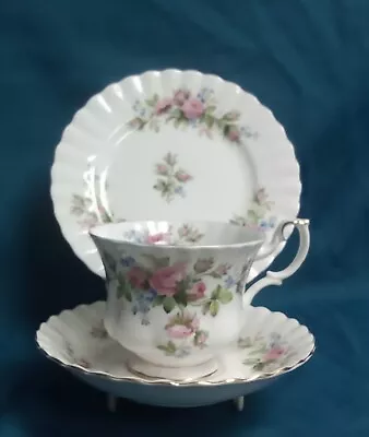 Buy Royal Albert Moss Rose  - TRIO - Tea Cup And Saucer And Tea Plate • 15.95£