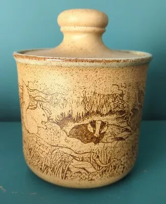 Buy Vintage Dunoon Stoneware Pottery Pot With Lid Badger , Squirrel & Field Mice • 29.99£