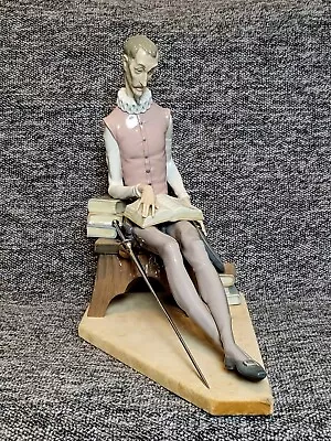 Buy Nao By LLADRO Don Quixote 15  Figurine Seated Reading With Sword #636 VGC RARE • 699.99£
