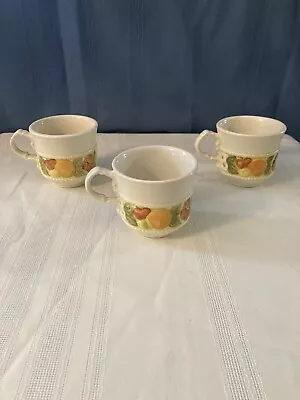Buy Set Of 3- Vintage (1960’s) Vernon Metlox  “Della Robbia” Coffee/Tea Cups. Calif. • 15.65£