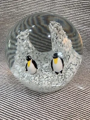 Buy Dynasty Gallery Penguins Heirloom Collectibles Handblown Art Glass Paperweight • 11.17£