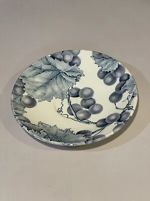 Buy Royal Stafford Fine Earthenware England Blue Grape & Leaves Saucer Plate • 10.03£