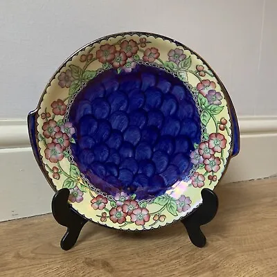 Buy Vintage Maling Newcastle-On-Tyne Footed Bowl 6483 With Blue May-Bloom Design • 27.99£