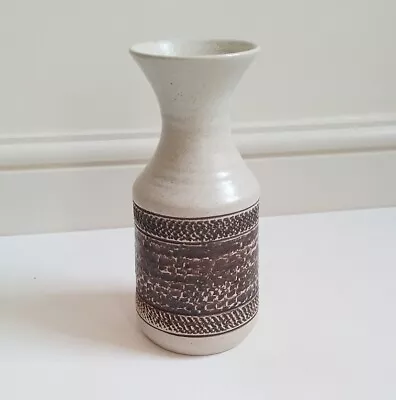 Buy Vintage 60s Textured Purbeck Pottery Vase 24cm Retro Studio Pottery • 22£