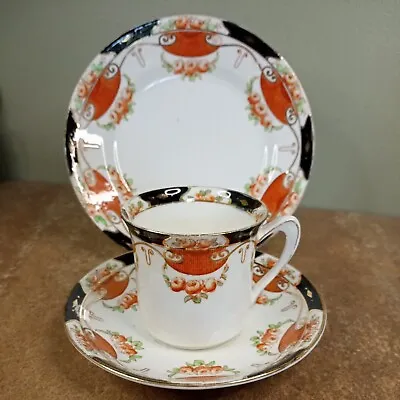 Buy Antique C.1911, Art Nouveau, C.W.S 'Windsor China' Tea Cup, Saucer & Plate, Trio • 5.95£
