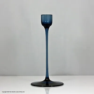Buy Wedgwood Glass Sandringham Candlestick, Blue, Medium • 30£