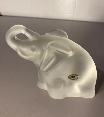 Buy REIJMYRE Sweden Crystal Elephant Figurine Satin Frosted 4.5   • 11.51£