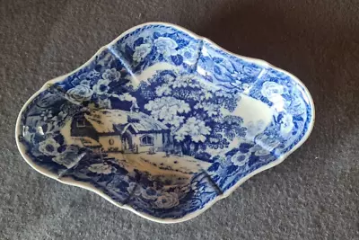 Buy Mid 19th Century Blue & White Transferware  Fluted Dish • 40£