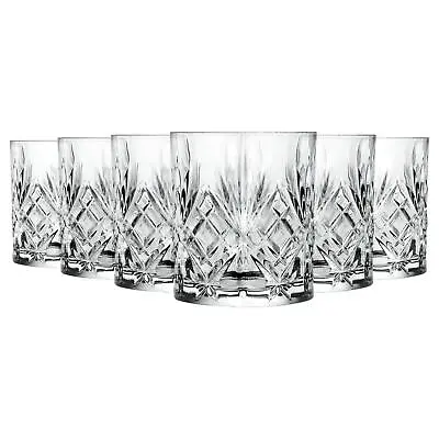 Buy 6x RCR Crystal 240ml Melodia Whisky Glasses Whiskey Tumbler Glassware Gift Set • 19£