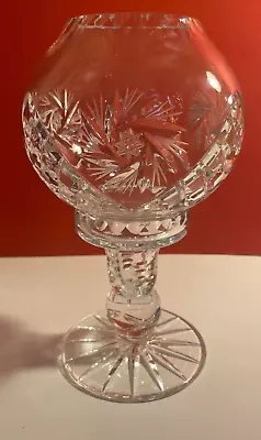 Buy Crystal Hurricane Lamp/Candle Holder With Pinwheel, Decorative, Vintage • 43.23£