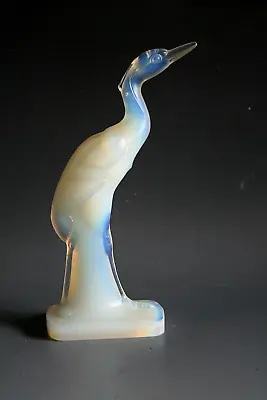 Buy An Art Deco Sabino Opalescent Glass Heron Figure • 169£