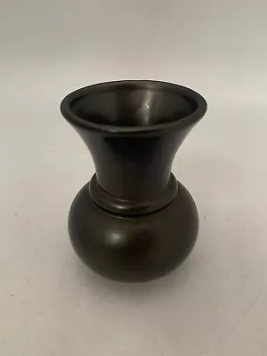Buy Prinknash Pottery Charcoal Metallic Glaze Small Posy Vase 10.5cm Tall #GL • 6.99£