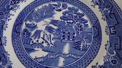 Buy 2 X 19cm Wedgwood Willow Pattern Blue/White Side Plates • 5£