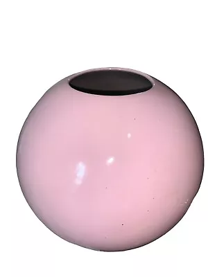 Buy Vintage Orb Ball Round Vase Bubblegum Pink Pottery Vase C. 1980's Modernist • 43.36£