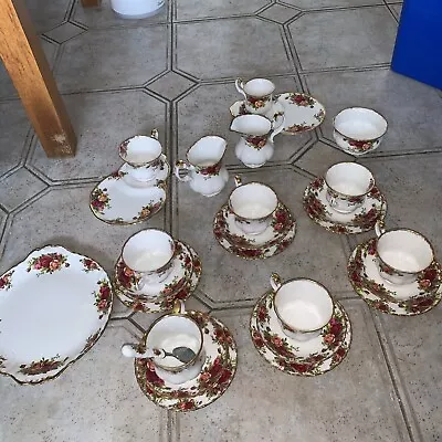 Buy Vintage Quantity Royal Albert Old Country Roses Tea Wares 26 Pieces • 99.95£