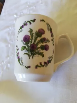Buy Vintage Balfour China Scotland Thistle Mug Purple White Flower  • 9.99£