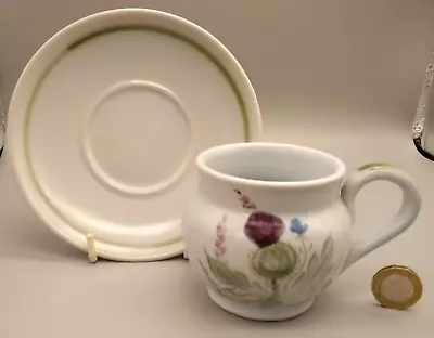 Buy Vintage Buchan Stoneware Tea Cup & Saucer Thistleware Portobello Scotland #d • 8.99£