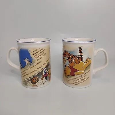 Buy Disney Winnie The Pooh Mugs X2 Staffordshire Tableware Storybook Ceramic Coffee • 12.99£
