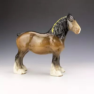 Buy Beswick Pottery - Hand Painted Bay Shire Horse Figure • 14.99£