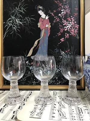 Buy 3 Rosenthal Thomas Bacchus Wine Glasses With Decorated Stem • 22£