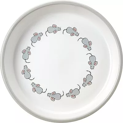 Buy Karlie Hand Painted Row Of Mice Cartoon First Class Pottery Cat Dish, 16 Cm/ 20 • 8.04£