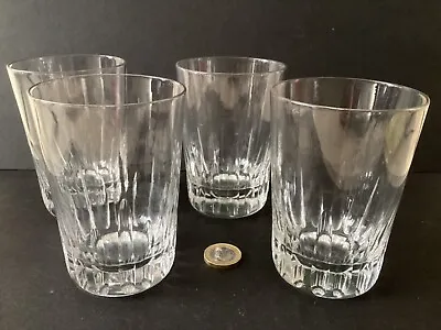 Buy 4x ANTIQUE CUT HAND BLOWN GT, WHISKY, WATER GLASSES, H 10.7cm- 4 1/8inch, VGC. • 50£