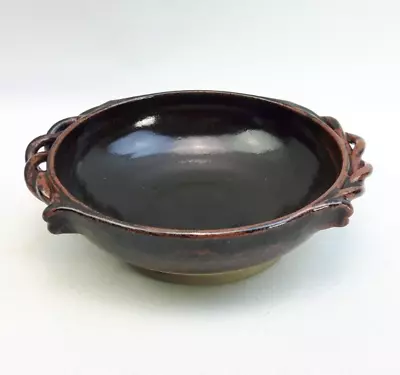 Buy Martin Booth Studio Pottery 19.5cm Twist Handled Bowl • 16£
