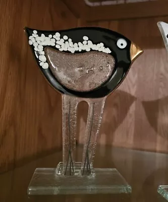 Buy Fused Glass Ornament Bird Black - Nobilé Glassware - BR-BLK-S • 18£