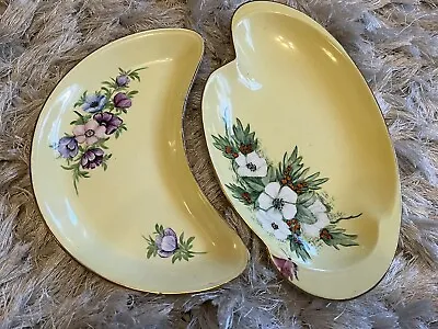 Buy Two Hand Painted Royal Winton Grimwades China Art Deco Dishes Vintage • 20£