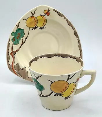Buy Clarice Cliff Passion Fruit Pattern Trieste Shape Cup And Saucer • 75£