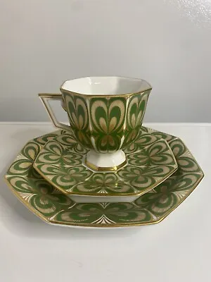 Buy Vintage AK Kaiser West Germany Tea Cup, Saucer & Dessert Plate  (green & Gold) • 23.02£
