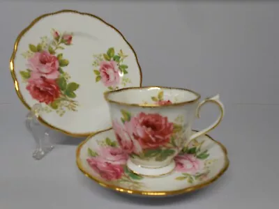 Buy Royal Albert  American Beauty  Bone China Tea Cup Saucer Side Plate Trio • 22£
