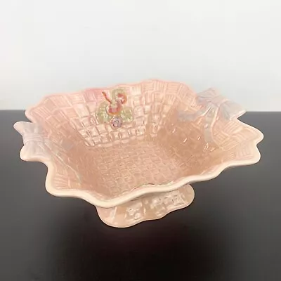 Buy Shorter And Son Fruit Bowl Strawberry And Bow Decorative Bowl English Majolica • 34.76£