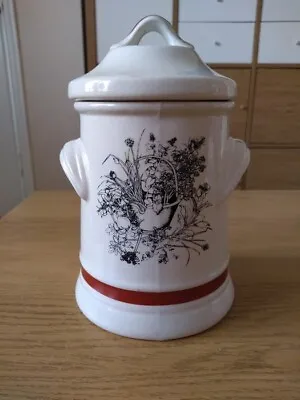 Buy Vintage Taunton Vale Potteries Staffordshire Storage Jar With Lid With Seal • 14.99£