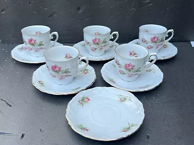 Buy Vintage Bavaria China Tea Cup And Saucer Set Floral  Pattern • 19.99£