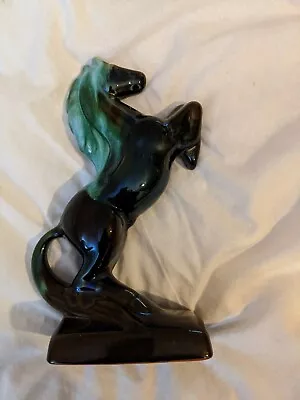 Buy Blue Mountain Pottery Horse Bookend Vintage Prancing Horse, Black & Green 8  • 26.99£