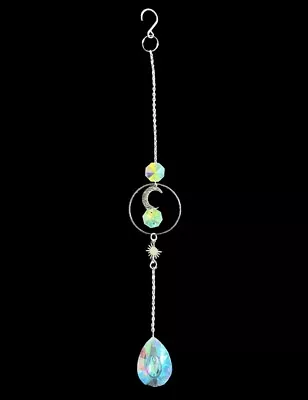 Buy Moon Crystal Sun Catcher Prism Suncatcher Rainbow Maker Window Hanging • 5.75£